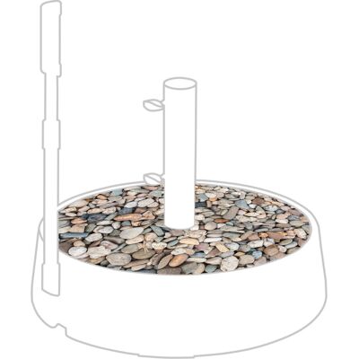 DOPPLER Sonnenschirmständer Dekorplatte - Kieselgrau - Wetterfest, 56x21cm DOPPLER Sonnenschirmständer Dekorplatte - Kieselgrau - Wetterfest, 56x21cm