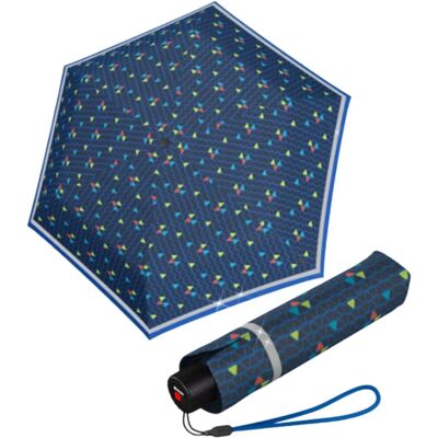 KNIRPS Rookie manuell, dreifach blauer reflektierend - Regenschirm KNIRPS Rookie manuell, dreifach blauer reflektierend - Regenschirm