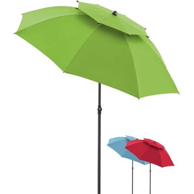 Parasol de plage vert Doppler Windprofi - Sonnenschirm - Publicité Parasol de plage vert Doppler Windprofi - Sonnenschirm - Publicité