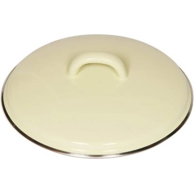 Riess - Deckel Emaille Pastel Amarillo 16cm - Lid Riess - Deckel Emaille Pastel Amarillo 16cm - Lid