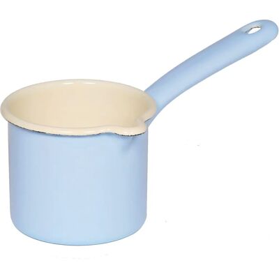 Riess Pastell Blau Emaille Topf - 9cm - Langlebig & Energiesparend Riess Pastell Blau Emaille Topf - 9cm - Langlebig & Energiesparend