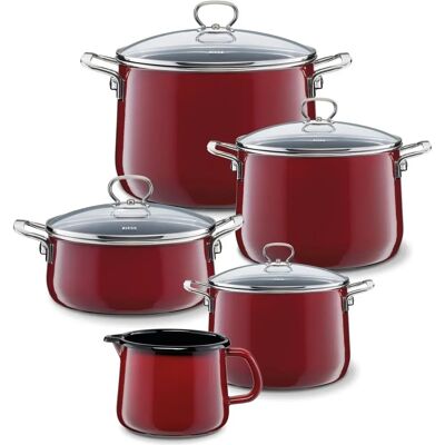 RIESS Rosso 5-teilig Kochtopfset - Induktionsgeeignet RIESS Rosso 5-teilig Kochtopfset - Induktionsgeeignet