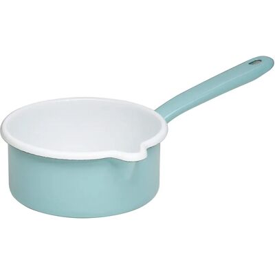 Riess Turquoise Casserole Émaillée - Saucepan - Publicité Riess Turquoise Casserole Émaillée - Saucepan - Publicité