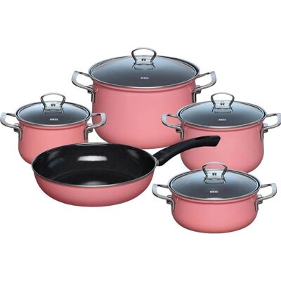 Riess - 0558-114 - Pink - Topfset 5-tlg - Töpfe Riess - 0558-114 - Pink - Topfset 5-tlg - Töpfe
