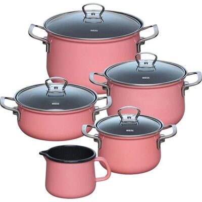 Riess Light Pink Kochgeschirr Set 5-tlg. - Kochgeschirr Riess Light Pink Kochgeschirr Set 5-tlg. - Kochgeschirr