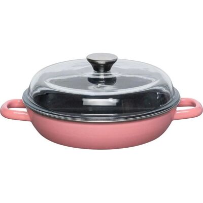 Riess Pink Koralle 24cm Emaillepfanne Riess Pink Koralle 24cm Emaillepfanne