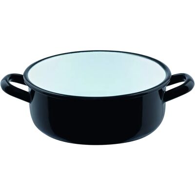 Riess 18cm Padella smaltata nera - Fatta a mano Austria Riess 18cm Padella smaltata nera - Fatta a mano Austria