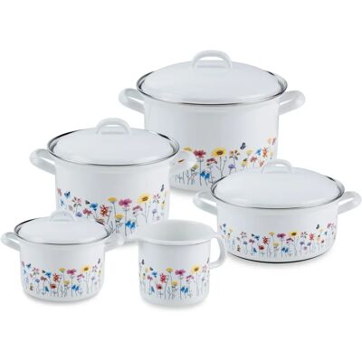 Riess Flora 558-70 - 5-teilig - Mehrfarbig - Kochgeschirr-Set Riess Flora 558-70 - 5-teilig - Mehrfarbig - Kochgeschirr-Set