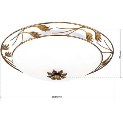 ORION - Fleur - antique glass - 50cm - Ceiling light ORION - Fleur - antique glass - 50cm - Ceiling light