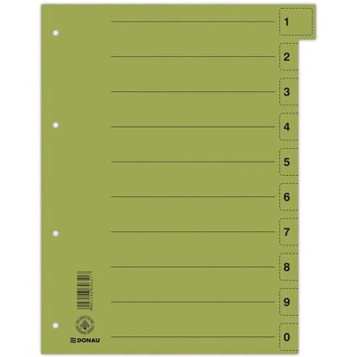 Diviseur en carton recyclé vert DONAU - A4 50 pcs Diviseur en carton recyclé vert DONAU - A4 50 pcs