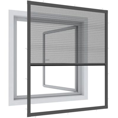 WINDHAGER Insectenhor Plissees - Ultra Flat, Grijs, 100x120cm WINDHAGER Insectenhor Plissees - Ultra Flat, Grijs, 100x120cm