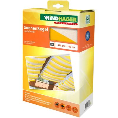 WINDHAGER Gelbes Sonnensegel - 420x140 cm - UV Schutz WINDHAGER Gelbes Sonnensegel - 420x140 cm - UV Schutz