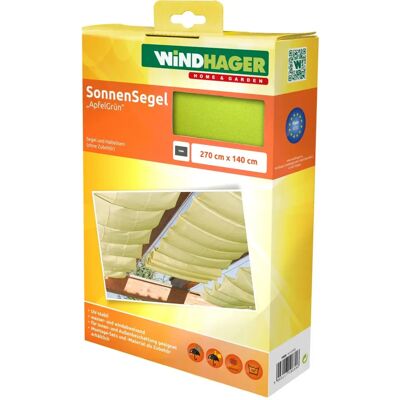 WINDHAGER Grünes Sonnensegel - 2,7x1,4 m UV-Schutz WINDHAGER Grünes Sonnensegel - 2,7x1,4 m UV-Schutz