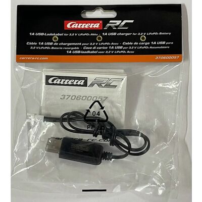 Carrera Modèle 370600057 Câble USB 1A pour batteries LiFePo4 - Alimentation pour course de slot Carrera Modèle 370600057 Câble USB 1A pour batteries LiFePo4 - Alimentation pour course de slot