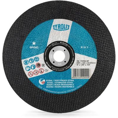 Disques de Coupe TYROLIT 230mm Acier Inox - Coupe Métal - 3mm Épaisseur - Publicité Disques de Coupe TYROLIT 230mm Acier Inox - Coupe Métal - 3mm Épaisseur - Publicité
