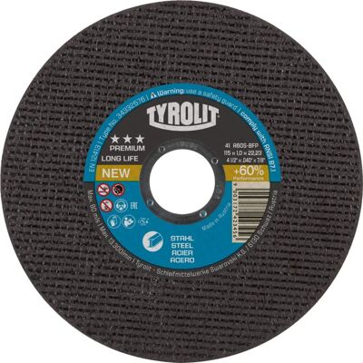 Tyrolit - Hållbar långlivad skiva D125x1mm 41 för vinkelslipare - 25 st Tyrolit - Hållbar långlivad skiva D125x1mm 41 för vinkelslipare - 25 st