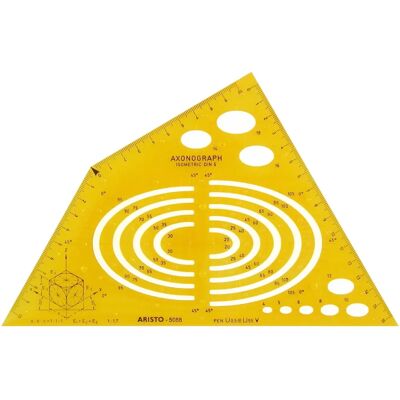 Aristo Axonograph Isometric Schablone - 240mm - Zeichenhilfe Aristo Axonograph Isometric Schablone - 240mm - Zeichenhilfe
