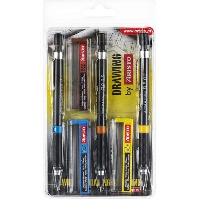 Aristo 3-Pencil Set - Mechanical HB, 0.3/0.5/0.7mm Aristo 3-Pencil Set - Mechanical HB, 0.3/0.5/0.7mm