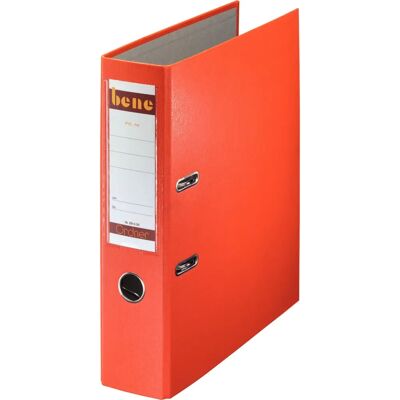 Classeur Bene 291400OR Orange A4 - Classeur à anneaux - Publicité Classeur Bene 291400OR Orange A4 - Classeur à anneaux - Publicité