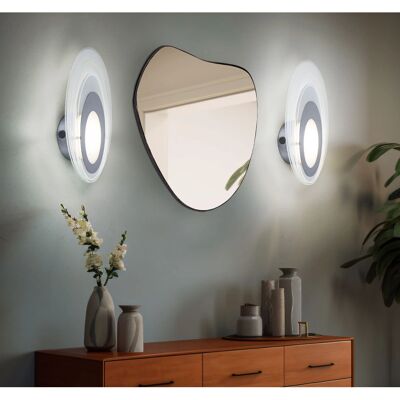 ESTO - OvalLED - 5W 390lm - Argento satinato - Lampada da parete ESTO - OvalLED - 5W 390lm - Argento satinato - Lampada da parete
