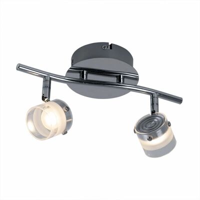 ESTO Lampada da Soffitto Argento - Moderna, 2x LED, Vetro Satinato ESTO Lampada da Soffitto Argento - Moderna, 2x LED, Vetro Satinato