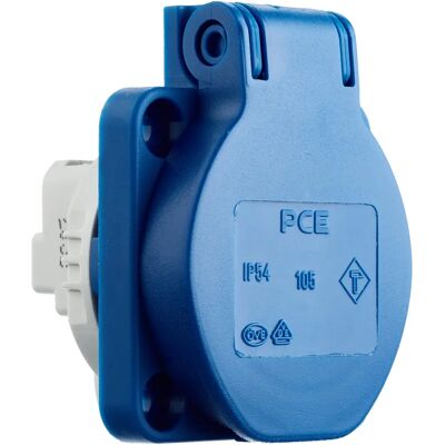 PCE 105-0b Presa con coperchio a molla - Superficie, Blu, 16A PCE 105-0b Presa con coperchio a molla - Superficie, Blu, 16A
