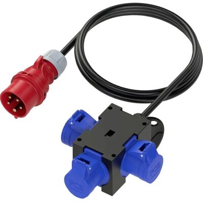 PCE Stromverteiler - 9430439, 400V, 16A, IP44, 3 CEE-Ausgänge PCE Stromverteiler - 9430439, 400V, 16A, IP44, 3 CEE-Ausgänge