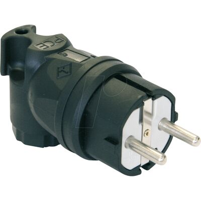 TAUR 05812-S Enchufe angular de goma - 16A, 2P+E, 250V - Enchufe eléctrico TAUR 05812-S Enchufe angular de goma - 16A, 2P+E, 250V - Enchufe eléctrico
