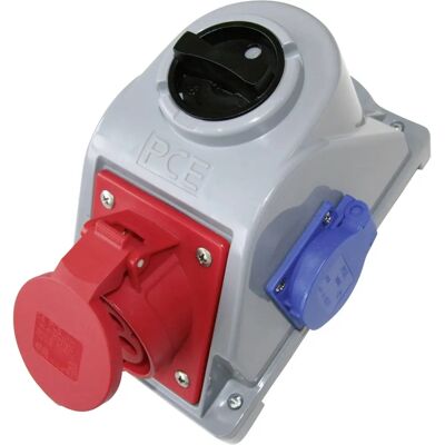 Enchufe de pared CEE 16A 5 polos 400V con interruptor Enchufe de pared CEE 16A 5 polos 400V con interruptor