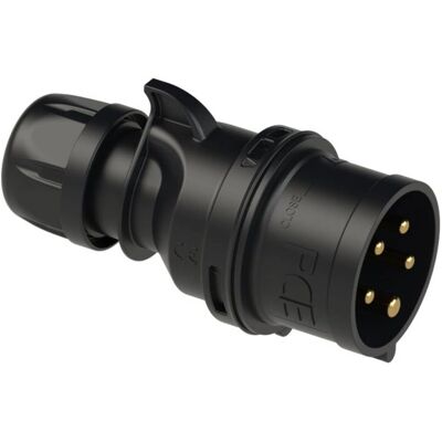 PCE Model 025-6ttx Mannelijke CEE Connector - IP44, 32A, 5 Pols PCE Model 025-6ttx Mannelijke CEE Connector - IP44, 32A, 5 Pols