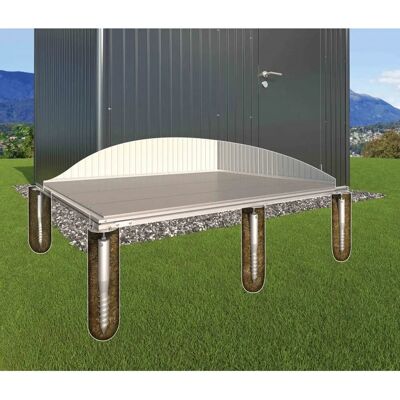 Biohort SmartBasePLUS - Fondazione per capanno da giardino con viti a terra - Argento Biohort SmartBasePLUS - Fondazione per capanno da giardino con viti a terra - Argento