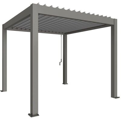 Kovová pergola Biohort 3x3 - Šedá s stříbrnou střechou Kovová pergola Biohort 3x3 - Šedá s stříbrnou střechou