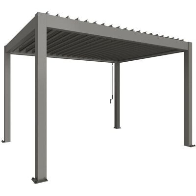 Biohort metalen pergola 4x3m - Grijs met verstelbare lamellen Biohort metalen pergola 4x3m - Grijs met verstelbare lamellen
