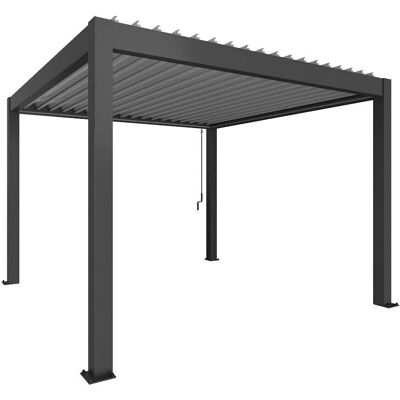 Biohort 3,5x3,5 m Kovová Pergola - Tmavě šedá a stříbrná střešní lamely Biohort 3,5x3,5 m Kovová Pergola - Tmavě šedá a stříbrná střešní lamely