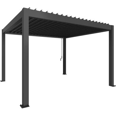 Metaal Pergola Biohort - 4x3,5m Donkergrijs met verstelbare lamellen - Pergola Metaal Pergola Biohort - 4x3,5m Donkergrijs met verstelbare lamellen - Pergola