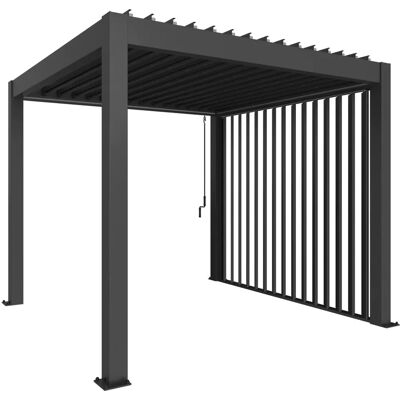 Biohort Pergola-Lamellenwand - 3 m - Stahl, Quarzgrau - Pergola Lamella Wall Biohort Pergola-Lamellenwand - 3 m - Stahl, Quarzgrau - Pergola Lamella Wall