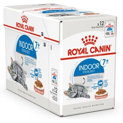 Royal Canin Indoor Sterilised 7+ w Sosie - Wielokrotny zakup 48 x 85g Royal Canin Indoor Sterilised 7+ w Sosie - Wielokrotny zakup 48 x 85g