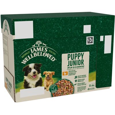 James Wellbeloved - Puppy Turkey in Gravy Pouches - 12x90g - Dog food James Wellbeloved - Puppy Turkey in Gravy Pouches - 12x90g - Dog food
