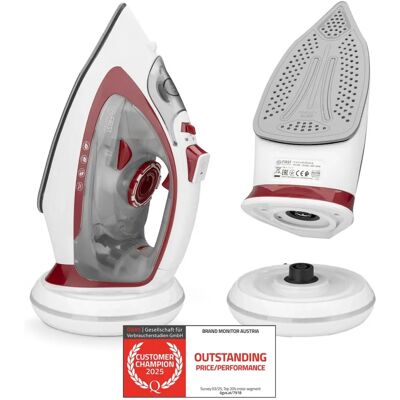 First Austria - FA-5633-4-RE - Rojo - Plancha de vapor inalámbrica First Austria - FA-5633-4-RE - Rojo - Plancha de vapor inalámbrica
