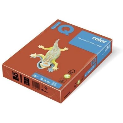 IQ ZR09 Farbiges Kopierpapier - 500 Blatt A4, Intensiv Ziegelrot IQ ZR09 Farbiges Kopierpapier - 500 Blatt A4, Intensiv Ziegelrot