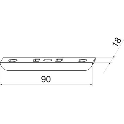 Maco - 55988 - Silber - 90x18x8 mm - Door hardware Maco - 55988 - Silber - 90x18x8 mm - Door hardware