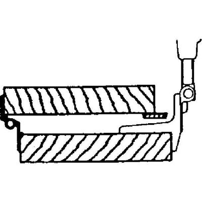 Maco - RUSTICO Ladenmittelband gerade - Schwarz - 25mm - Hinge Maco - RUSTICO Ladenmittelband gerade - Schwarz - 25mm - Hinge