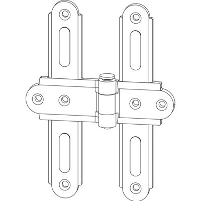 Maco - RUSTICO Ladenmittelkreuzband - Nero - Distanza 13mm - Hinge Maco - RUSTICO Ladenmittelkreuzband - Nero - Distanza 13mm - Hinge