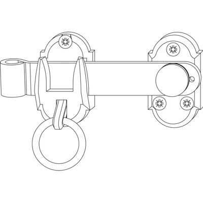 Maco - Rustico 2-flg - 125mm - Schwarz - cabinet latch Maco - Rustico 2-flg - 125mm - Schwarz - cabinet latch