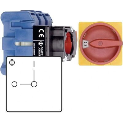 Kraus & Naimer KG10B.T202/01.FT2 Schaltertrennschalter - 20A, 230V, 90°, Rot, Gelb Kraus & Naimer KG10B.T202/01.FT2 Schaltertrennschalter - 20A, 230V, 90°, Rot, Gelb