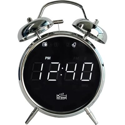 Silva Schneider URW 240 Radio-wekker - Wake-up Light, USB, zwart-chroom Silva Schneider URW 240 Radio-wekker - Wake-up Light, USB, zwart-chroom