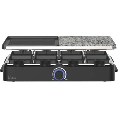 BIKITCHEN 950 Raclette - Antihaftbeschichtung, Überhitzungsschutz, Kontrollleuchte, 8 Pfannen BIKITCHEN 950 Raclette - Antihaftbeschichtung, Überhitzungsschutz, Kontrollleuchte, 8 Pfannen