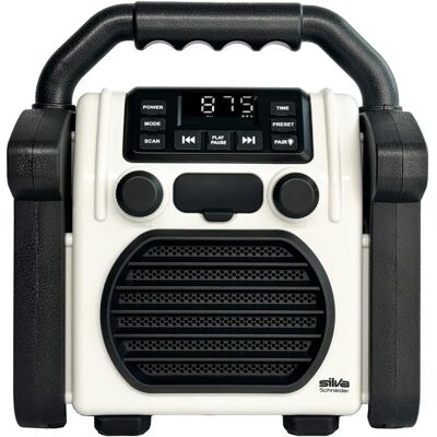 Silva Schneider BR 230 BT Radio Blanc - FM Bluetooth USB Extérieur - Publicité Silva Schneider BR 230 BT Radio Blanc - FM Bluetooth USB Extérieur - Publicité