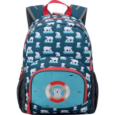 Sac d'école maternelle DONAU Eisbär Polyester bleu/blanc - Sac d'enfant - Publicité Sac d'école maternelle DONAU Eisbär Polyester bleu/blanc - Sac d'enfant - Publicité
