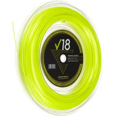 Iso-Speed V18 Tennis Saiten - 200m, Gelb, 1,17mm Iso-Speed V18 Tennis Saiten - 200m, Gelb, 1,17mm